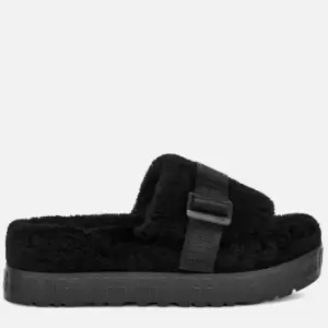 UGG Womens Fluffita Sheepskin Slide Slippers - Black - UK 4