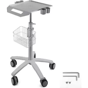 Lab Medical Cart Mobile Rolling Cart Adjustable Height with Lab Basket Lab Medical Equipment Cart Desktop Mobile Cart - Vevor