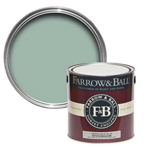 Farrow & Ball Estate Green blue No. 84 Matt Emulsion Paint 2.5L