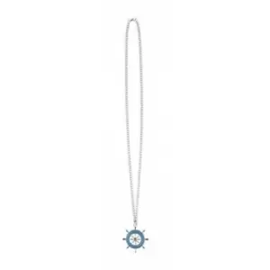 Boat Steering Wheel Necklace (Blue)