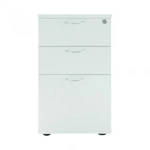 Jemini White 3 Drawer Under-Desk Pedestal W404 x D500 x H690mm KF78664