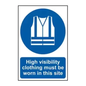 High Visibility Clothing Must Be Worn in This Site - PVC (400 x 600mm)