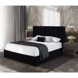 Envisage Trade - Marilynn Upholstered Beds - Plush Velvet, King Size Frame, Black - Black