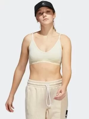 adidas Purebare Light-support Bra, Grey/Black Size XL Women