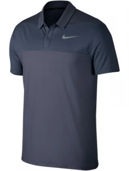 Mens Nike Dry Color Block Polo Carbon