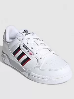 adidas Originals Unisex Kids Continental 80 Stripes C, White, Size 11