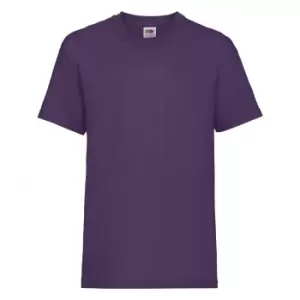 Fruit Of The Loom Childrens/Kids Unisex Valueweight Short Sleeve T-Shirt (Pack of 2) (9-11) (Purple)