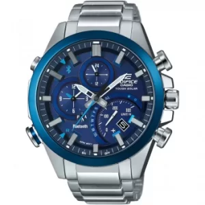 Mens Casio Edifice Time Traveller Bluetooth Hybrid Smartwatch Alarm Chronograph Watch