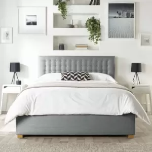 CL Opulence Twill Double Ottoman Bedframe - Grey