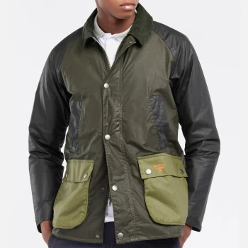 Barbour Beacon Mens Summer Bedale Wax Jacket - Patch Archive Olive - S