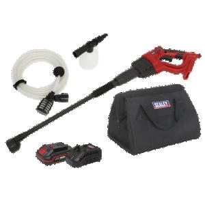 Sealey CP20VPW 20v Cordless Pressure Washer 1 x 2ah & 1 x4ah Li-ion Charger Bag