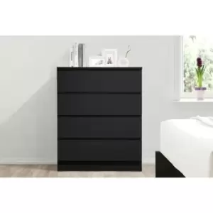 Oslo 4 Drawer Chest Black - Black