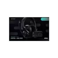 EPOS H6 PRO Closed Headset and GSX 300 Soundcard Audio Bundle - Black