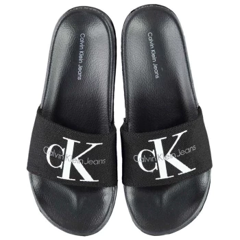 Calvin Klein Jeans Logo Sliders - Black/White