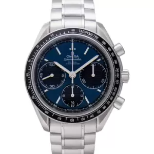 Speedmaster Racing Co-Axial Chronograph 40mm Automatic Blue Dial Steel Mens Watch