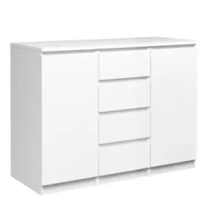 Naia Sideboard 4 Drawers 2 Doors In White High Gloss