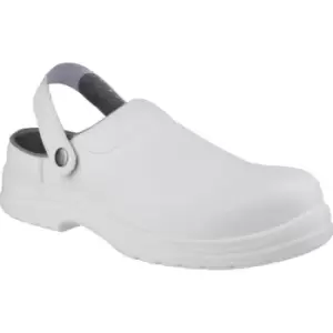 Amblers Safety FS512 Antistatic Slip On Safety Clog White Size 9