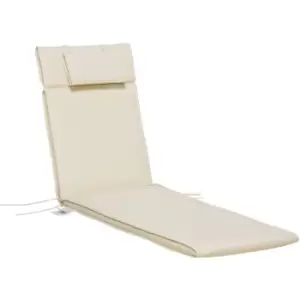 Outsunny - Garden Sun Lounger Chair Cushion Reclining Relaxer Indoor Outdoor Cream - Cream