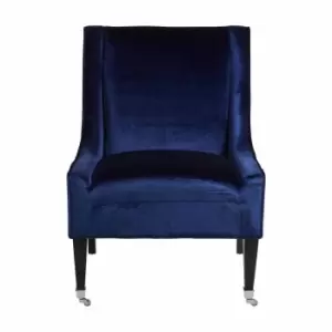 Interiors by PH Blue Velvet Chair