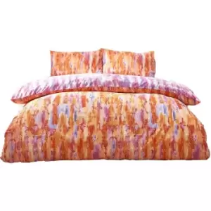 Tie Dye Duvet Cover Set (King) (Multicoloured) - Style Lab