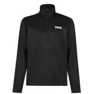 Lonsdale 2S Quarter Zip Track Top Mens - Black