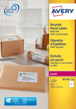 Avery LR7168 100 QuickPEEL Recycled Address Labels Pack of 200 Labels