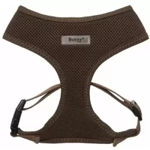 Bunty Soft Comfortable Mesh Breathable Fabric Dog Puppy Pet Adjustable Harness - Brown - Medium