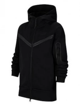 Nike Older Boys Tech Fleece Full Zip Hoodie - Black, Size XL, 13-15 Years