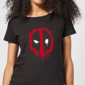 Marvel Deadpool Splat Face Womens T-Shirt - Black - 5XL