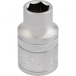 Draper 3/8" Drive Satin Finish Hexagon Socket Imperial 3/8" 5/16"