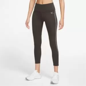 Nike Air Fast Womens Mid-Rise 7/8-Length Running Leggings - Brown