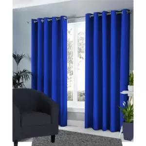 Ring Top Ready Made Blackout Curtains 46 x 54" - Royal Blue - Royal Blue