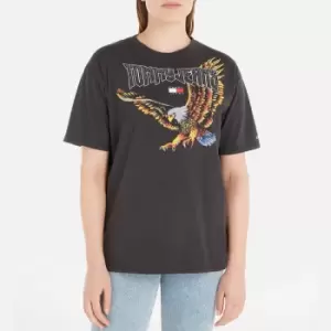 Tommy Jeans Womens Vintage Eagle Shortsleeve Tee - Black - M