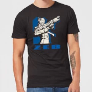 Star Wars Rebels Zeb Mens T-Shirt - Black - M