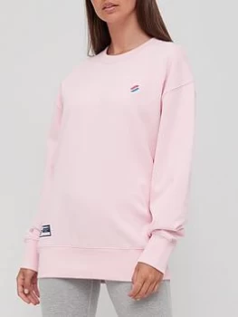 Superdry Code Essential Crew Neck Sweater - Pink, Size M/L, Women