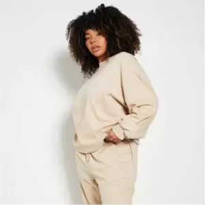 I Saw It First Plus Size Oversized Sweatshirt - Brown