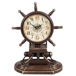 Past Times Ships Wheel Clock