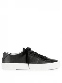 Ted Baker Kimiah Leather Colour Drench Vulcanised Trainer - Black, Size 38, Women