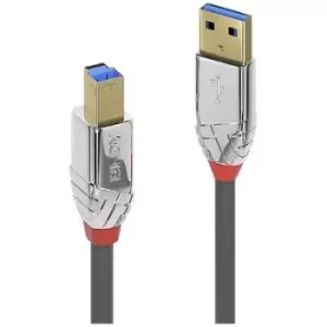 LINDY USB cable USB 3.2 1st Gen (USB 3.0 / USB 3.1 1st Gen) USB-A plug, USB-B plug 1m Grey 36661