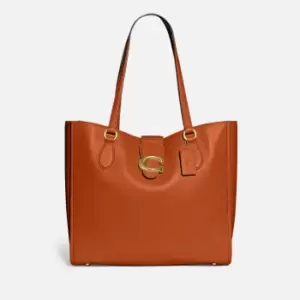 Coach Womens Soft Calf Theo Tote Bag - Canyon