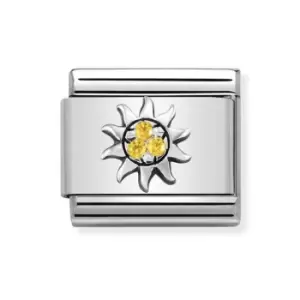Nomination Classic Silver & Cubic Zirconia Sun Charm