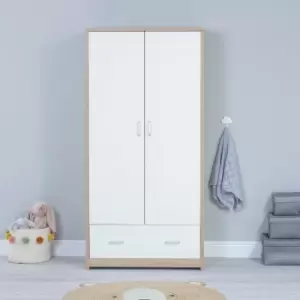 Babymore Luno Veni White Oak Wardrobe