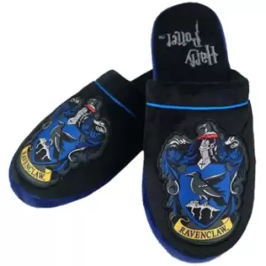 Harry Potter Mens Ravenclaw Slippers (8-10 UK) (Black/Blue)