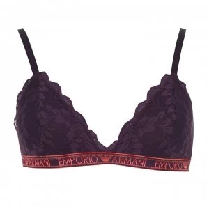 Emporio Armani Lace Bra Grape Size L Women