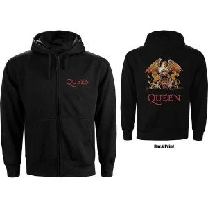 Queen - Classic Crest Ladies Medium Hoodie - Black