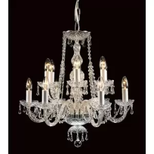 Impex Modra Crystal 12 Arm Chandelier