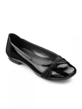 Hotter Hotter Smart Ballerina Flat Shoe Black