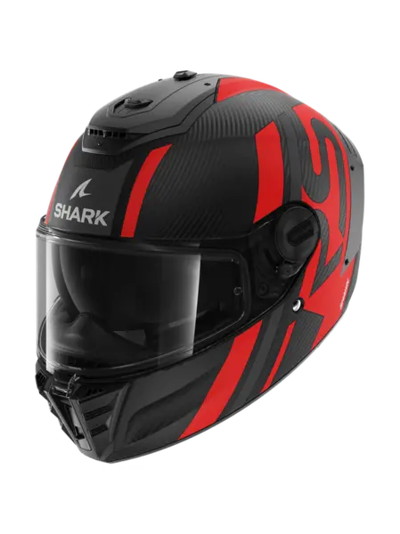 Shark Spartan RS Carbon Shawn Mat Carbon Anthracite Red DAR Full Face Helmet XL