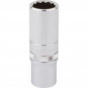 Draper 3/8" Drive Polished Finish Hi-Torq Deep Bi Hexagon Socket Metric 3/8" 15mm