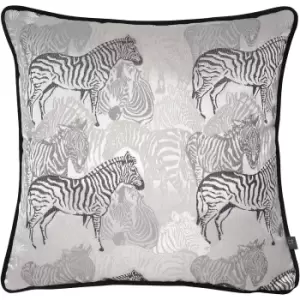 Prestigious Textiles Damara Zebra Cushion Cover (43cm x 43cm) (Dusk Grey)